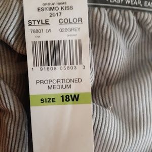 Grey corduroy slacks